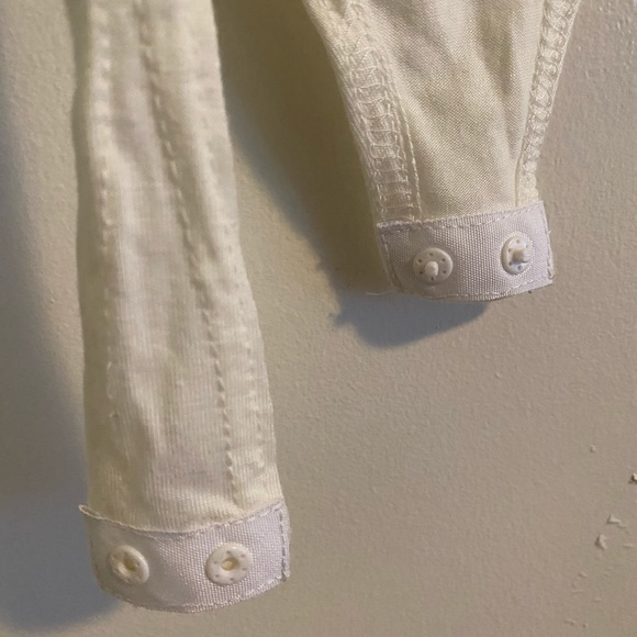 Mendocino, white, off-the-shoulders, body suit, L - Picture 5 of 5